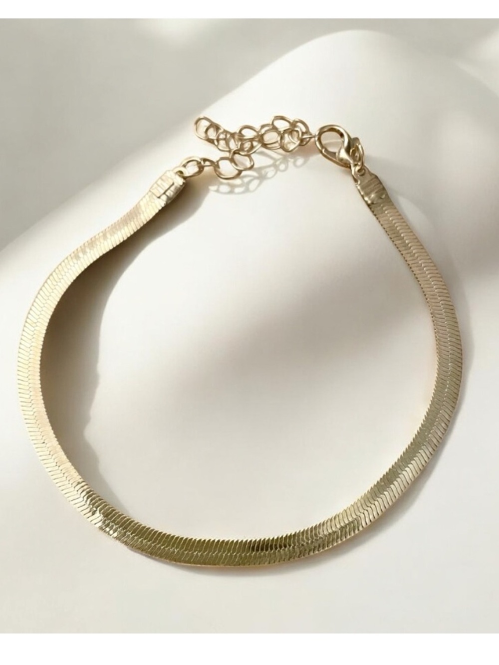 NEW Brazilian 18k Gold Filled Herring Bone Bracelet 8" + 2.5" extender
